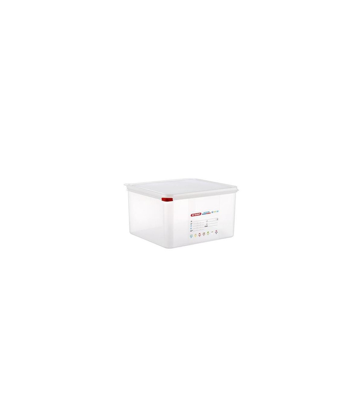 San Jamar Araven - Food Pan W/ Lid PP GN 2/3 Size 8"- Transluc