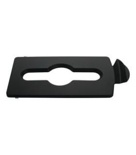 Rubbermaid FG2007895 SOP: Slim Jim - BYO Station Mixed Recycle Lid Insert -Black, Price Per EA - FG2007895 -  - [unit price]