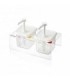 San Jamar Araven - Holder 2 Pump w/GN 1/6 Size Food Pan PP-Clear