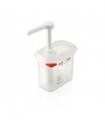 San Jamar Araven - Pump w/Food Pan PP 1oz GN 1/9 Size - White