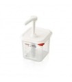 San Jamar Araven - Pump w/Food Pan PP 1oz GN 1/6 - White