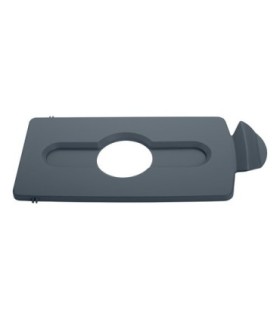 Rubbermaid FG2007897 SOP: Slim Jim - BYO Station Bottles/Cans Lid Insert - Grey, Price Per EA - FG2007897 -  - [unit price]