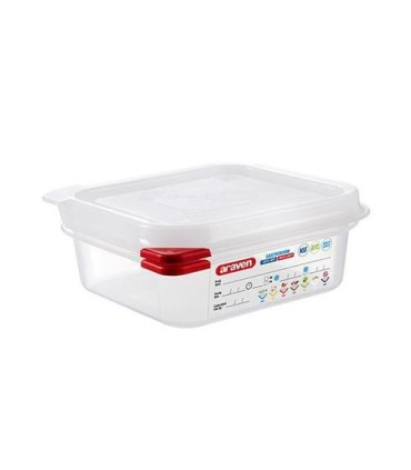 San Jamar Araven -Food Pan w/Lid PP GN 1/6 Size 2.5"- Transluc