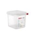 San Jamar Araven - Food Pan w/Lid PP GN 1/6 Size 6" - Transluc