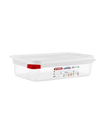 San Jamar Araven -Food Pan w/Lid PP GN 1/4 Size 2.5"- Transluc