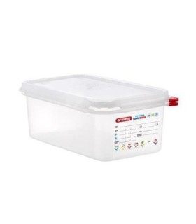 San Jamar Araven - Food Pan w/Lid PP GN 1/4 Size 4" - Transluc
