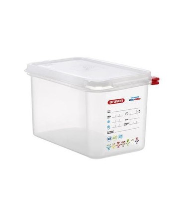 San Jamar Araven - Food Pan w/Lid PP GN 1/4 Size 6" - Transluc