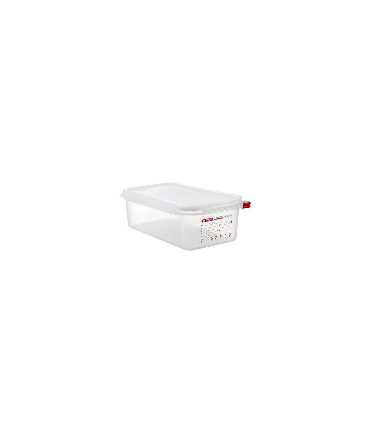 San Jamar Araven - Food Pan w/Lid PP GN 1/3 Size 6" - Transluc