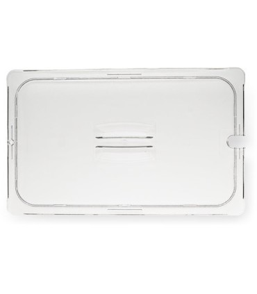 San Jamar Food Pan - Lid Only Full Size Notched - Clear
