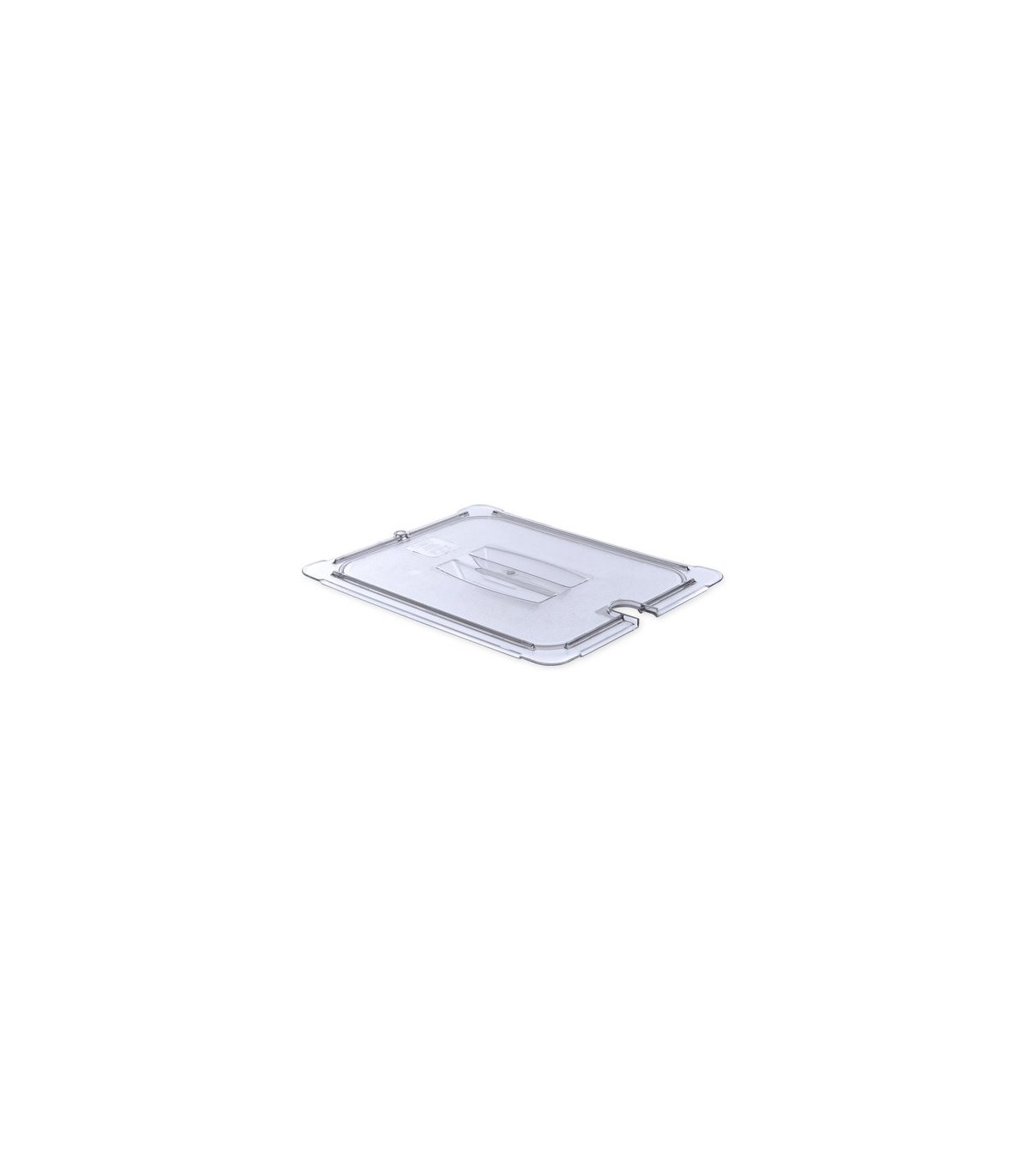 San Jamar Food Pan - Cold Lid Only 1/2 Size Notched - Clear