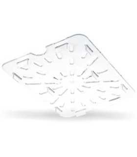 San Jamar Food Pan - Cold Drain Tray 1/2 Size - Clear