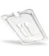 San Jamar Food Pan - Cold Lid Only 1/3 Size Notched - Clear