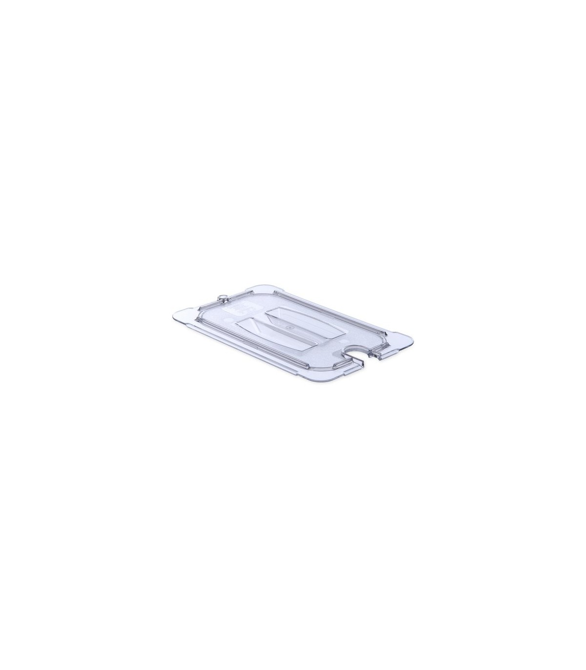 San Jamar Food Pan - Cold Lid Only 1/4 Size Notched - Clear