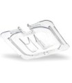 San Jamar Food Pan - Cold Lid Only 1/6 Size Notched - Clear