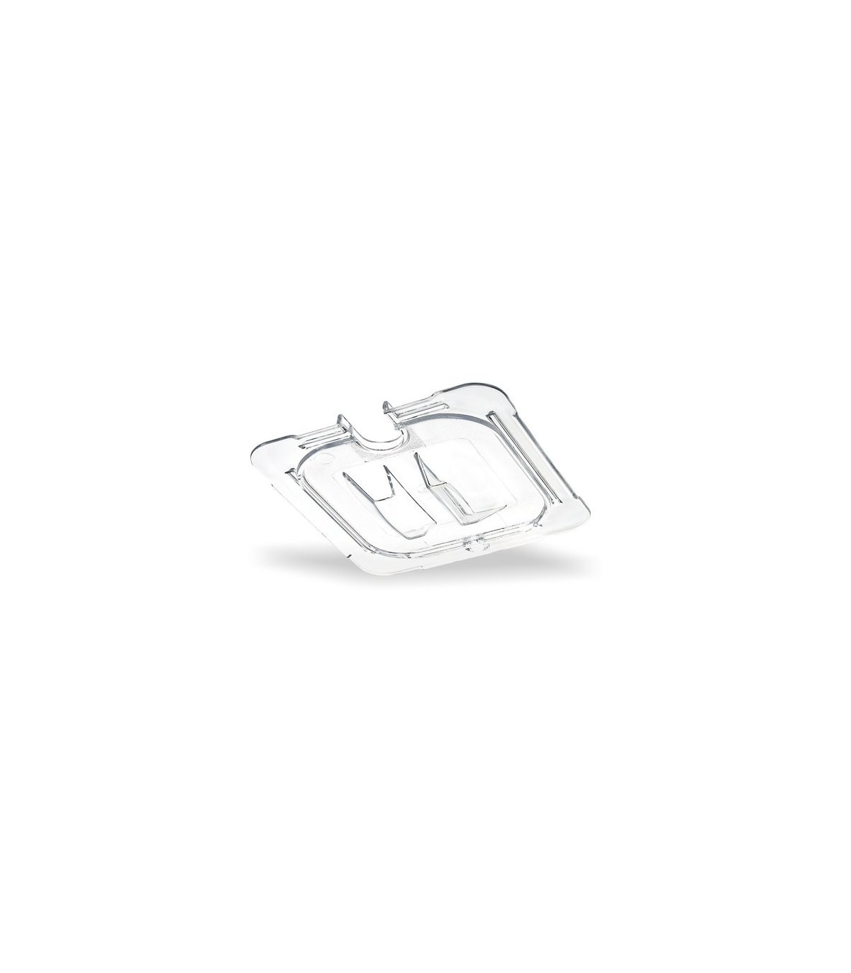San Jamar Food Pan - Cold Lid Only 1/6 Size Notched - Clear