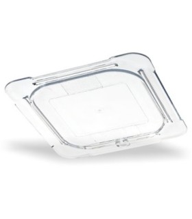San Jamar Food Pan - Cold Lid Only 1/6 Size Flat - Clear