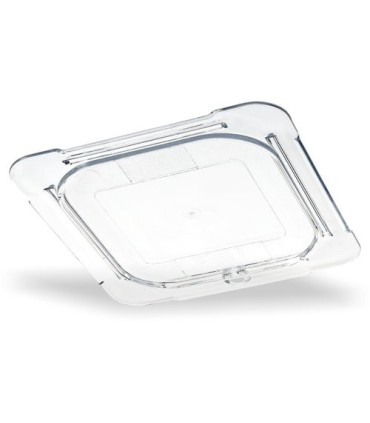 San Jamar Food Pan - Cold Lid Only 1/6 Size Flat - Clear