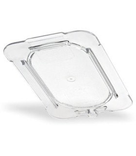 San Jamar Food Pan - Cold Lid Only 1/9 Size Flat - Clear