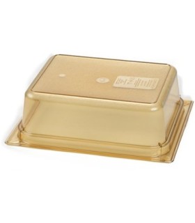San Jamar Food Pan - Hot 1/2 Size - 4" Depth - Amber