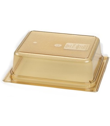 San Jamar Food Pan - Hot 1/2 Size - 4" Depth - Amber
