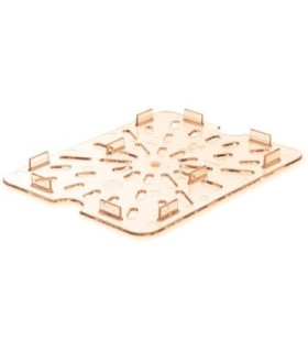 San Jamar Food Pan - Hot Drain Tray 1/2 Size - Amber