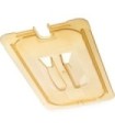 San Jamar Food Pan - Hot Lid Only 1/3 Size Notched - Amber