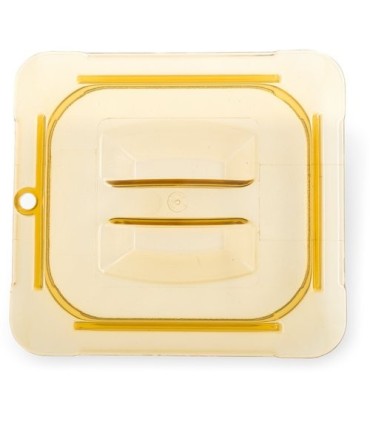 San Jamar Food Pan - Hot Lid Only 1/6 Size - Amber