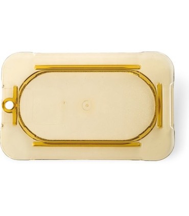 San Jamar Food Pan - Hot Lid Only 1/9 Size - Amber