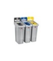 Rubbermaid FG2007917 OBS: SJ Station -3Stream 69G Landfil/Pap/Bot&can-Blk/Bl/Yel, Price Per EA