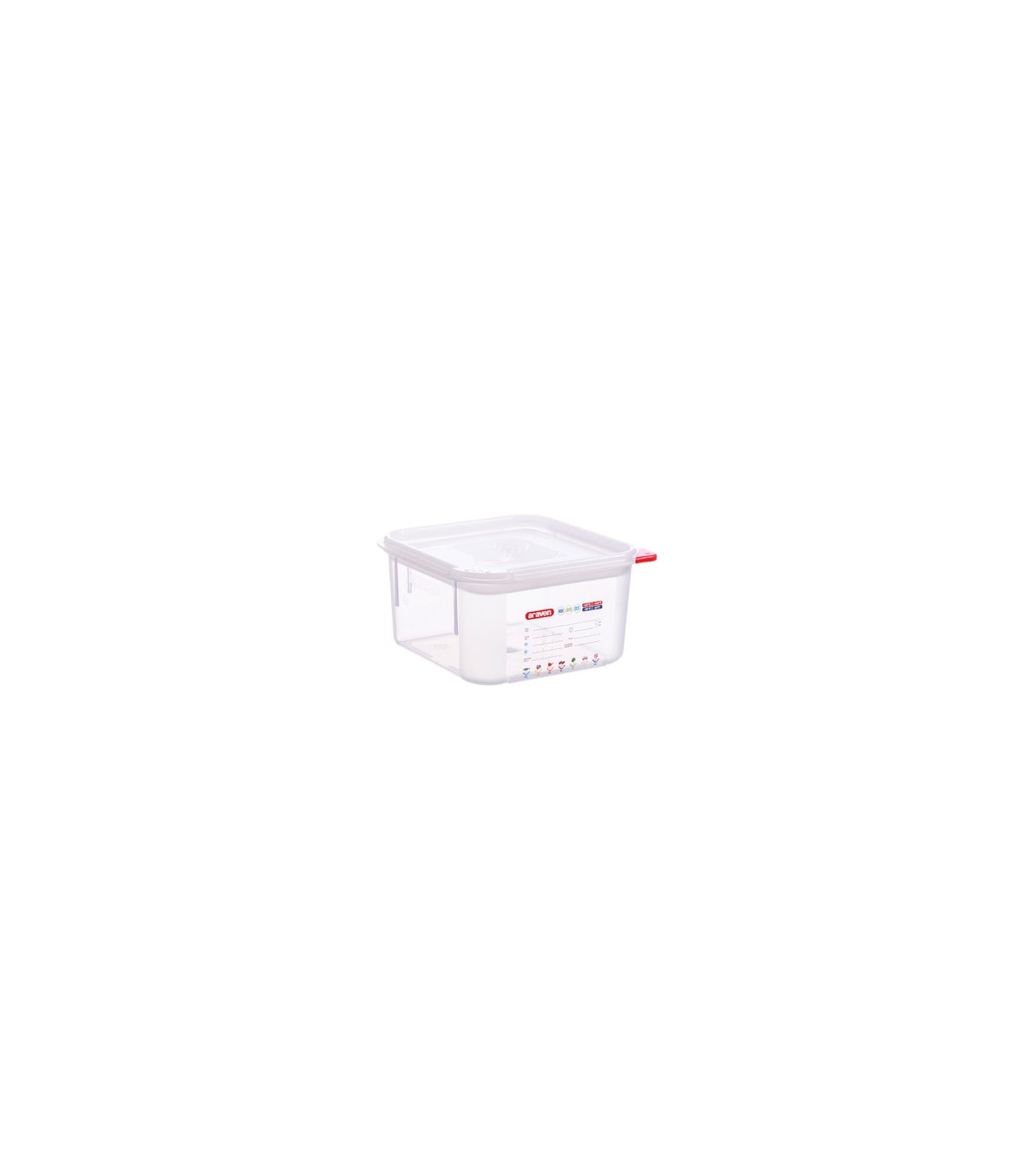 San Jamar Araven - Container Square w/Lid PP 2qt - Clear