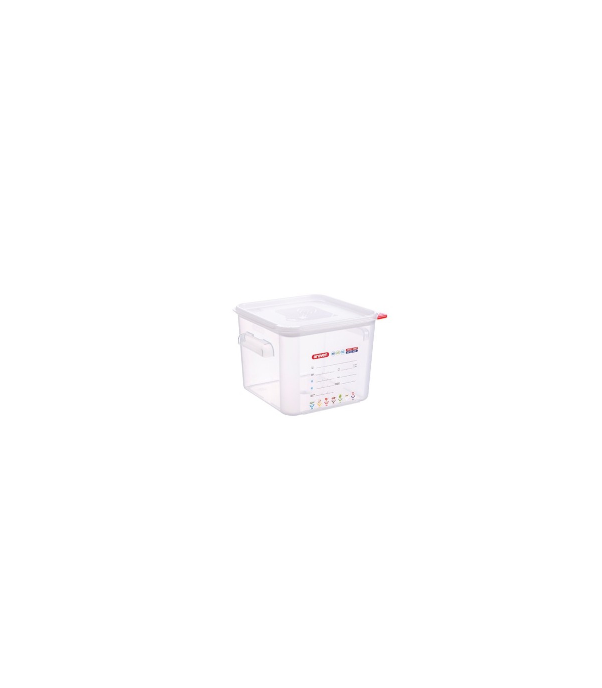 San Jamar Araven - Container Square w/Lid PP 6qt - Clear