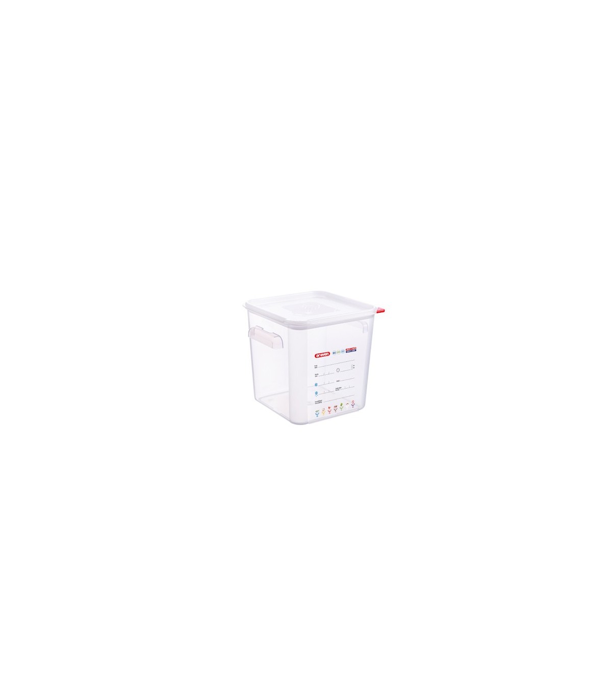 San Jamar Araven - Container Square w/Lid PP 8qt - Clear