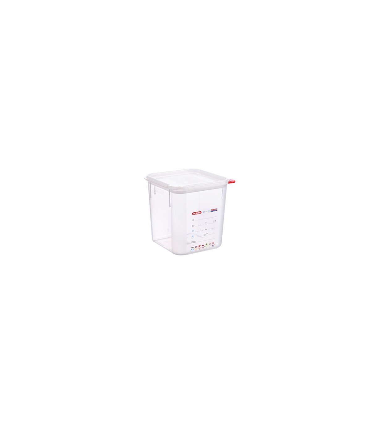 San Jamar Araven - Container Square w/Lid PP 19qt - Clear