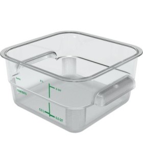 San Jamar Space Saving Cont - Square 2qt - Clear [6302]