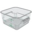 San Jamar Space Saving Cont - Square 2qt - Clear [6302]
