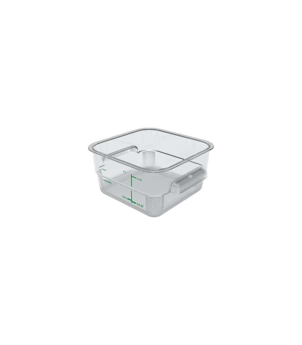 San Jamar Space Saving Cont - Square 2qt - Clear [6302]