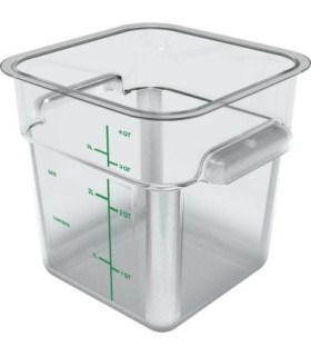 San Jamar Space Saving Cont - Square 4qt - Clear [6304]