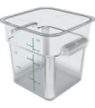 San Jamar Space Saving Cont - Square 4qt - Clear [6304]