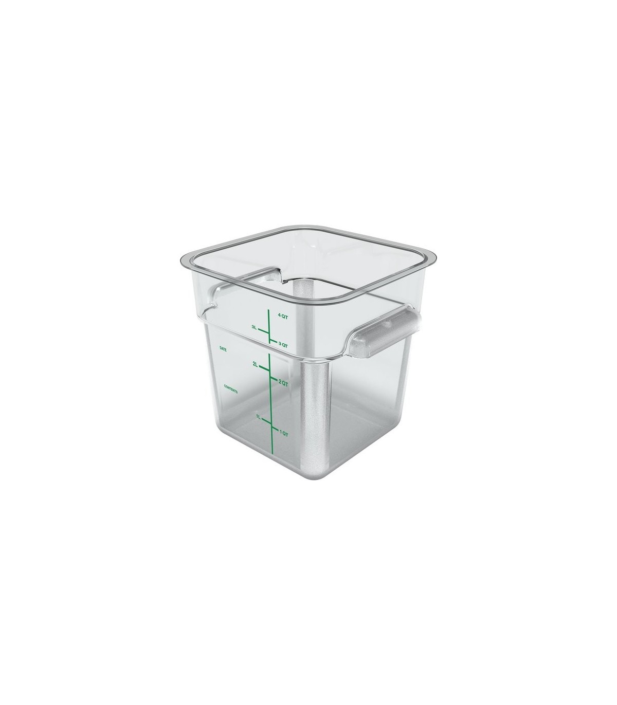 San Jamar Space Saving Cont - Square 4qt - Clear [6304]