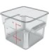 San Jamar Space Saving Cont - Square 6qt - Clear [6306]