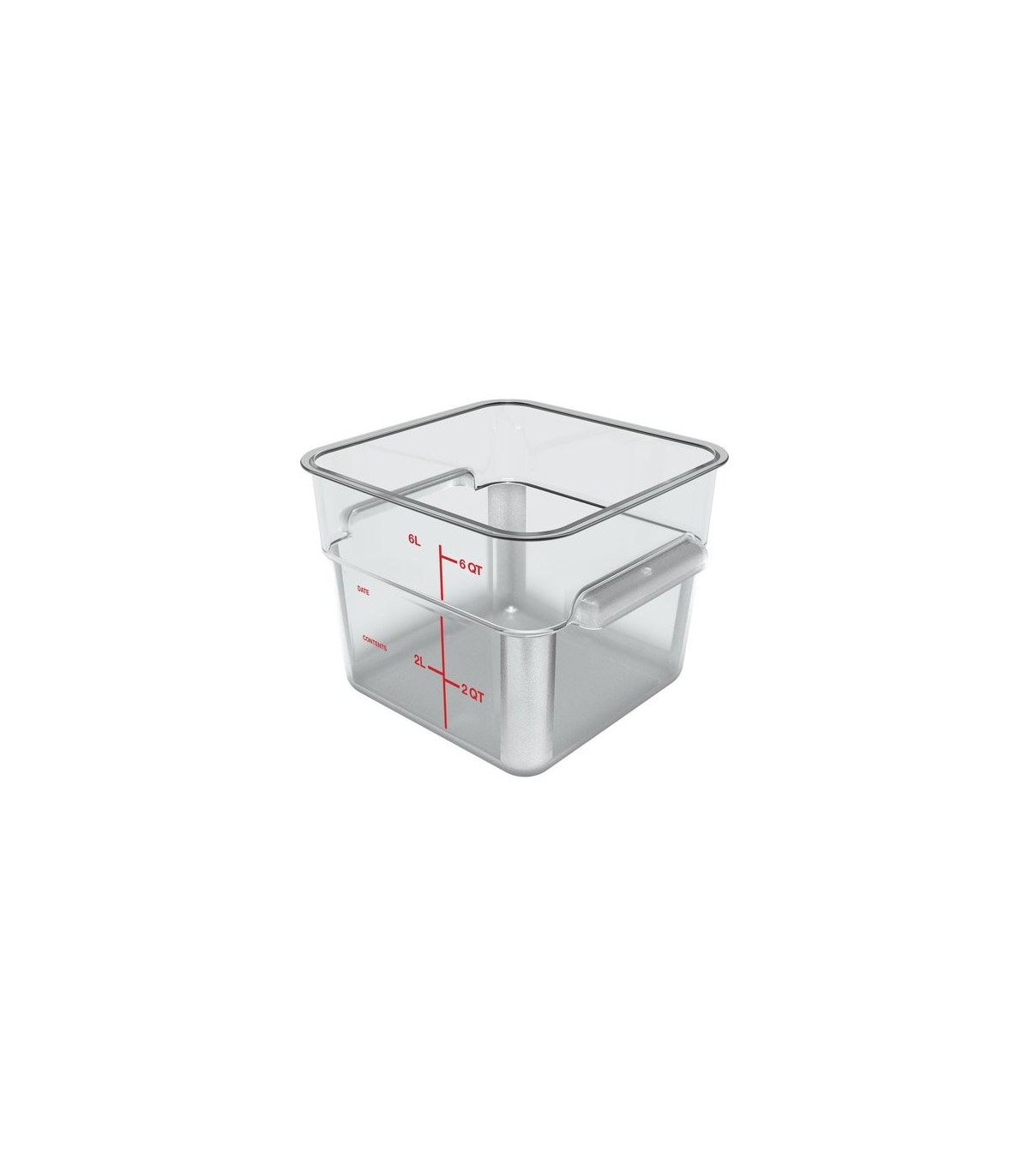 San Jamar Space Saving Cont - Square 6qt - Clear [6306]
