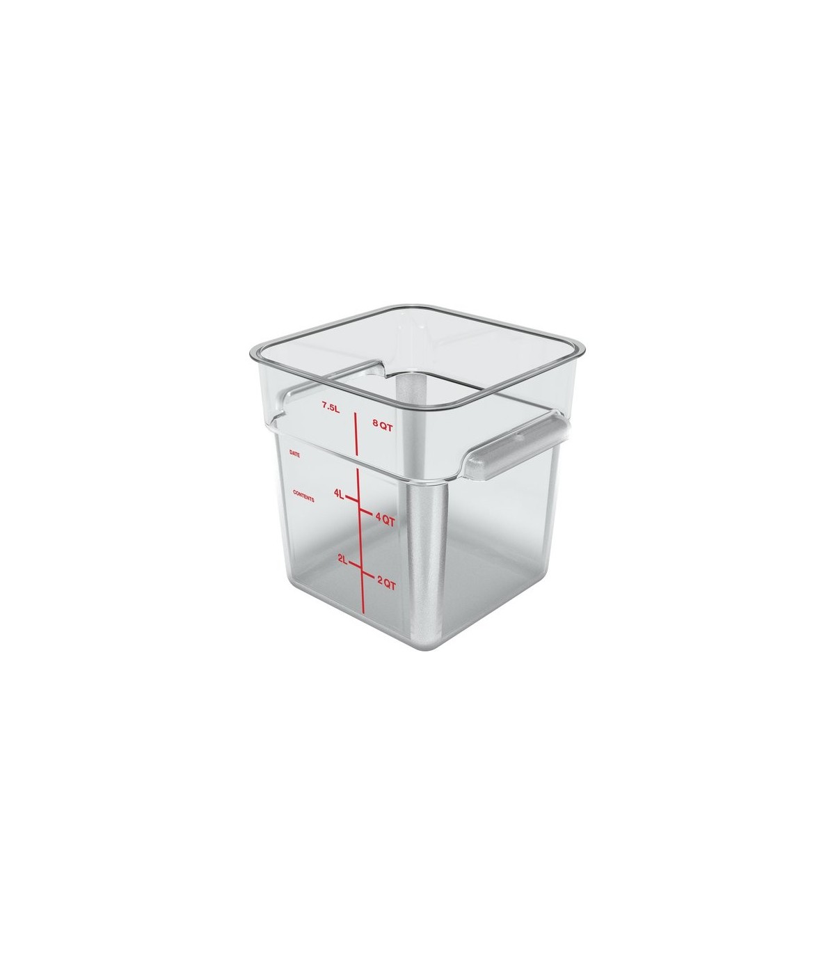 San Jamar Space Saving Cont - Square 8qt - Clear [6308]