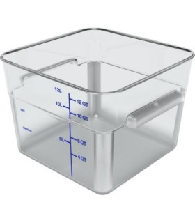San Jamar Space Saving Cont- Square 12qt - Clear [6312]