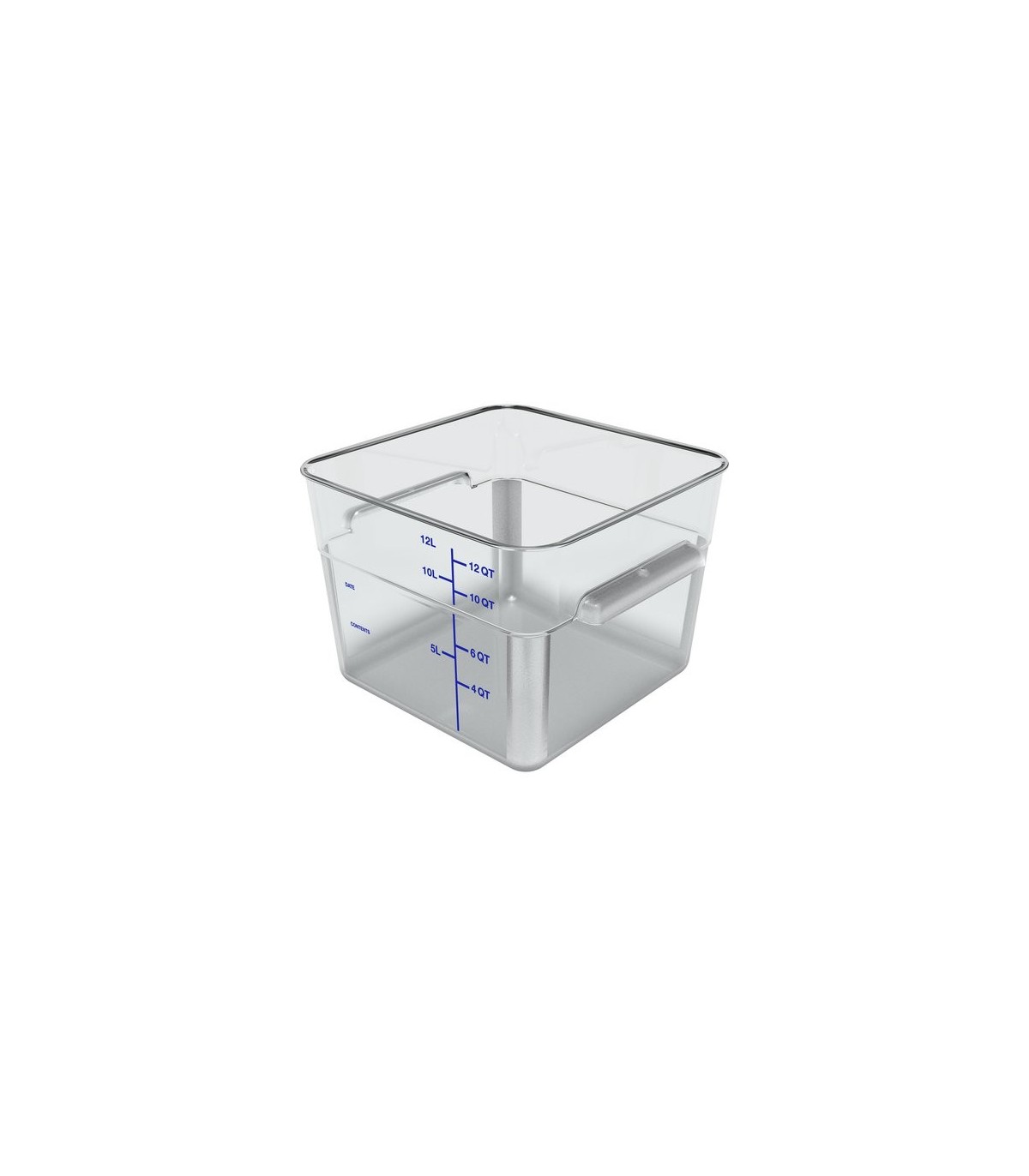 San Jamar Space Saving Cont- Square 12qt - Clear [6312]