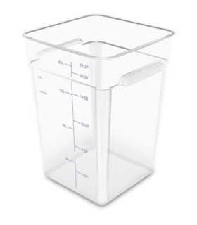 San Jamar Space Saving Cont - Square 22qt - Clear [6322]