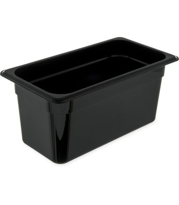 San Jamar Food Pan - Cold 1/3 Size 6" Depth - Black