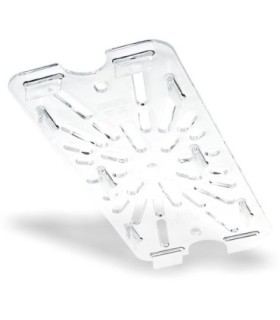 San Jamar Food Pan - Cold Drain Tray 1/3 Size - Clear