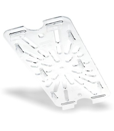 San Jamar Food Pan - Cold Drain Tray 1/3 Size - Clear