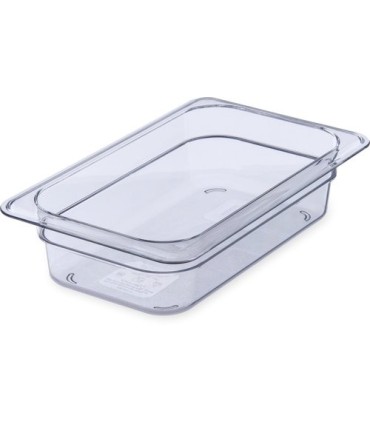 San Jamar Food Pan - Cold 1/4 Size - 2.5" Depth - Clear