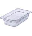 San Jamar Food Pan - Cold 1/4 Size - 2.5" Depth - Clear
